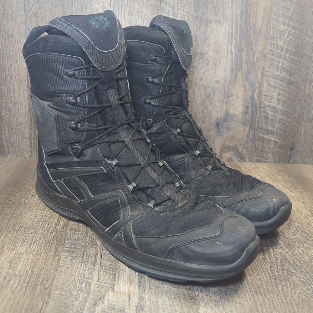 HAIX Black Eagle Athletic 2.0 T High Side Men's Boots Size 14 Zip Lace Up